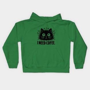 The Coffee Cat Kids Hoodie